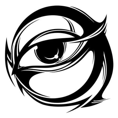 500x500 Tribal Eye Tattoo Stencil