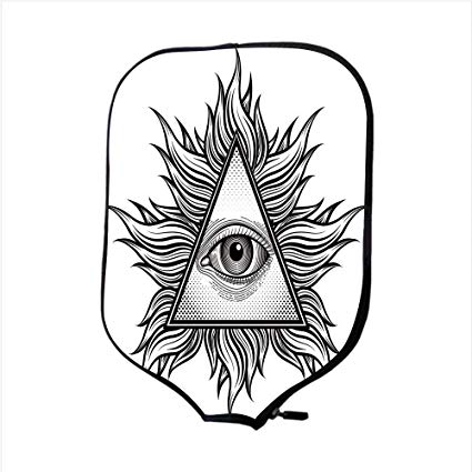 425x425 neoprene pickleball paddle racket cover case, eye