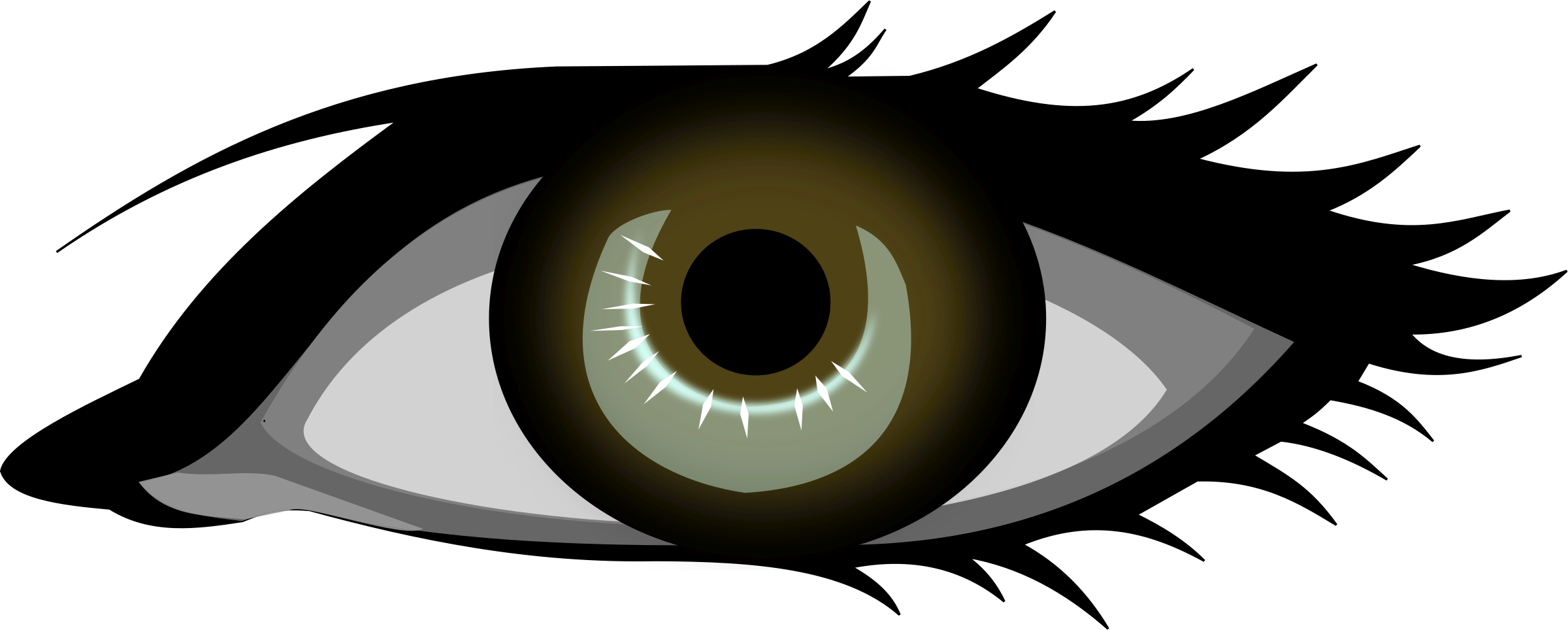 2400x964 Collection Of Free Pain Drawing Eyeball Download On Ui Ex