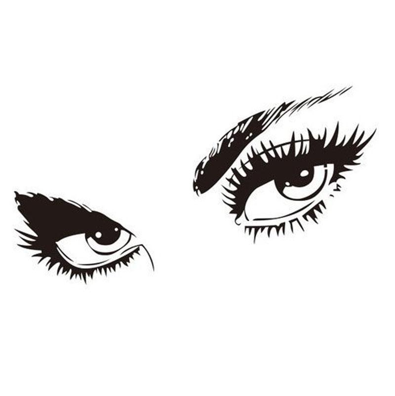800x802 Eyelashes And Eyebrows Wall Decal