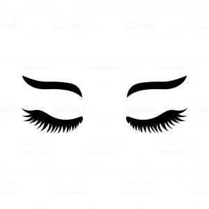 300x300 Hand Drawn Womans Eye With Perfectly Shaped Eyebrows And Full