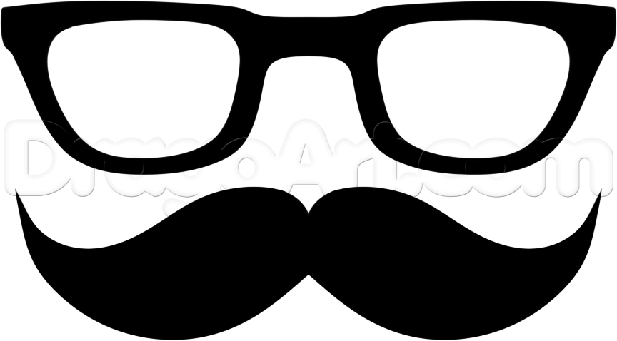 864x478 How To Draw Hipster Glasses, Step