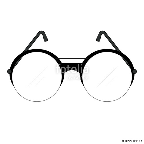 500x500 classic retro fashionable glasses with round lenses and temples