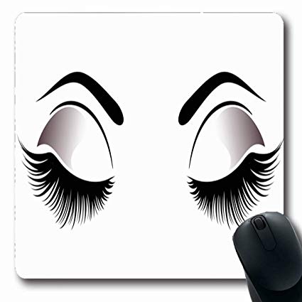 425x425 ahawoso mousepads human lash closed eyes black fluffy