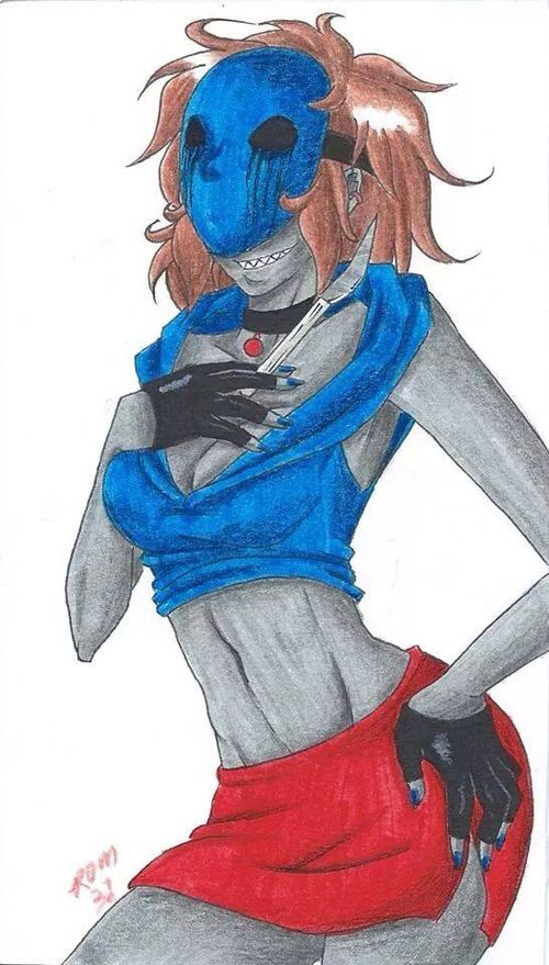 500x879 My Female Eyeless Jack Drawing Genderbend Fotos De