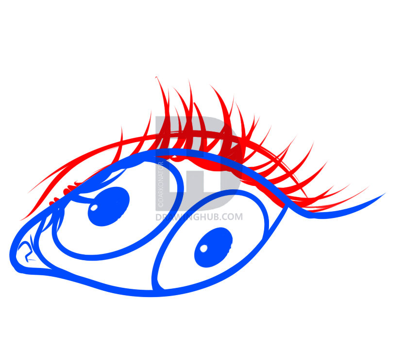 830x719 How To Draw A Mutant Eye, Step