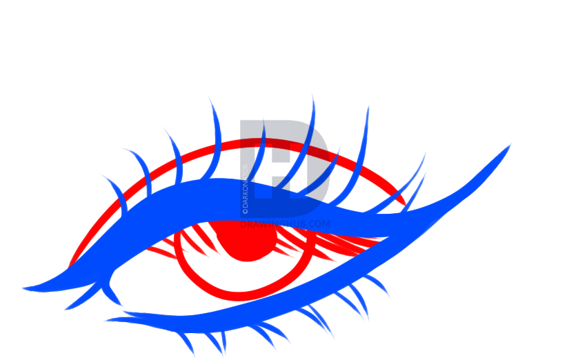 835x522 How To Draw Christmas Eye Makeup, Step