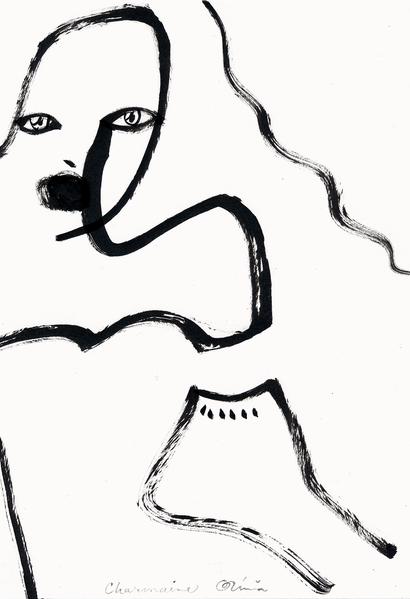 410x599 Eyeliner Original Drawing Charmaine Olivia