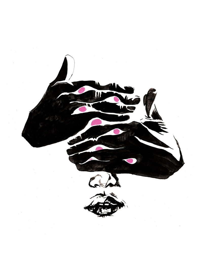 794x1097 Open Your Eyes Dark Art Illustration Brush Pen Ink Etsy
