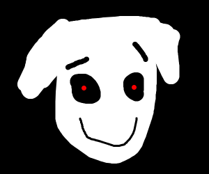 300x250 Black And White Drawing Woman Red Eyes