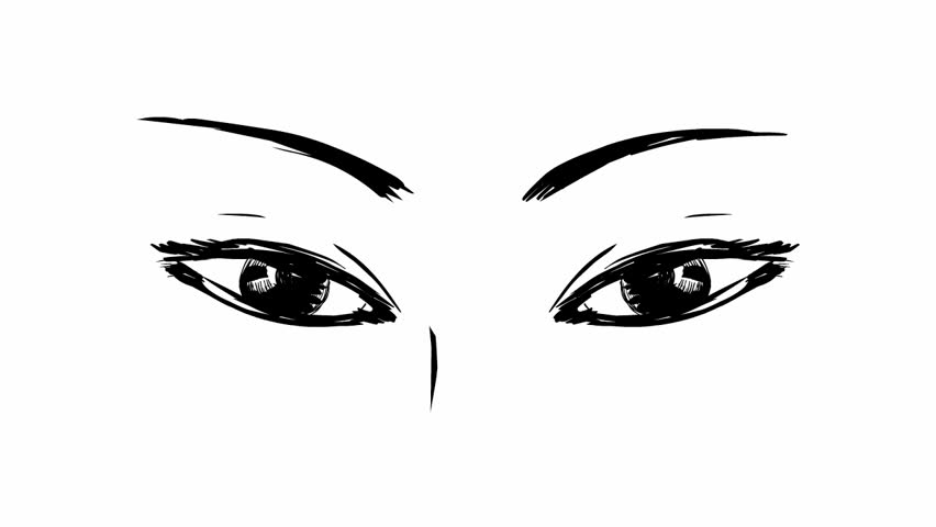 852x480 animated blinking woman eyes