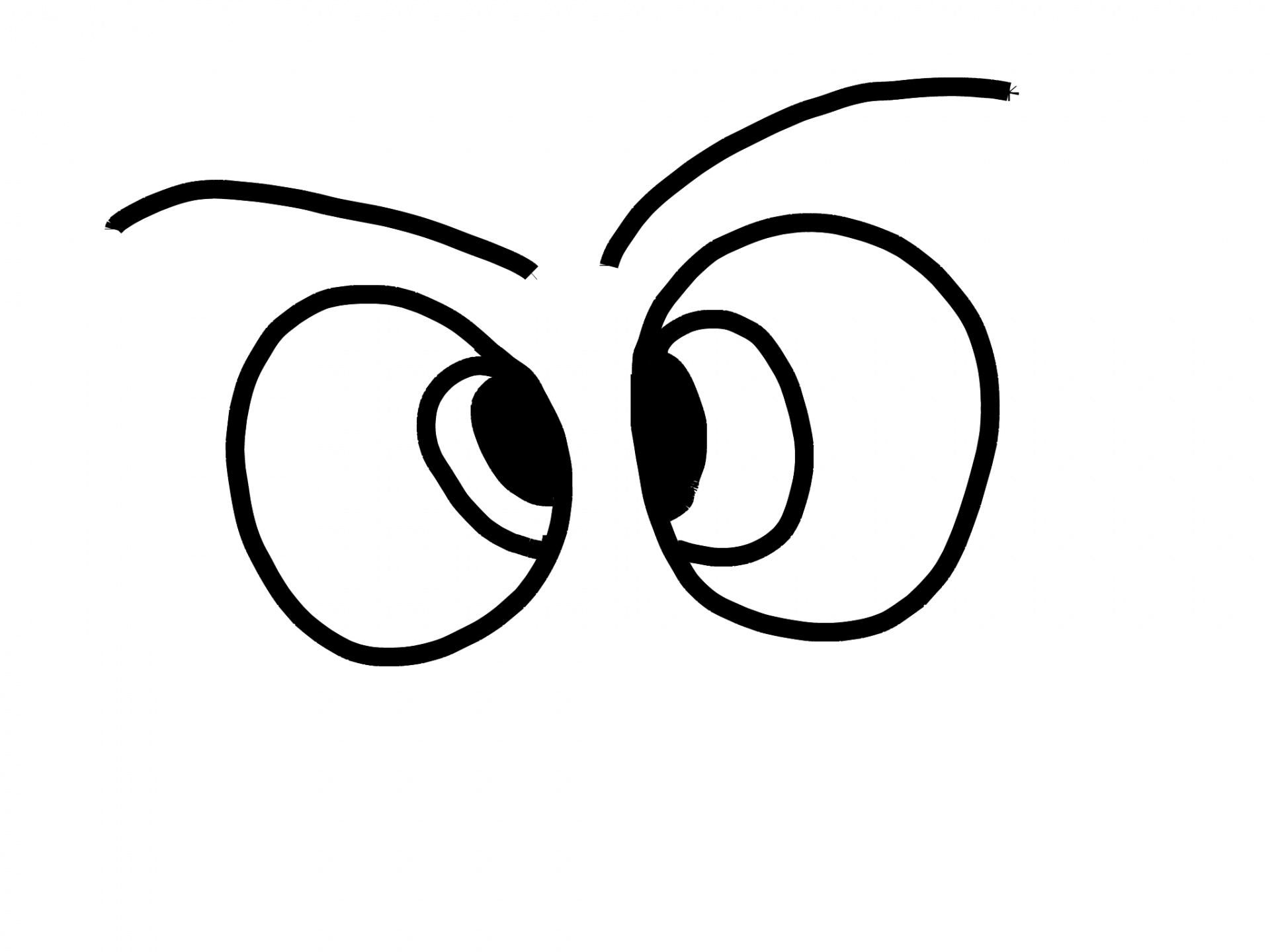 1920x1440 Eyes, Cartoon, Toon, Drawing, Sketch