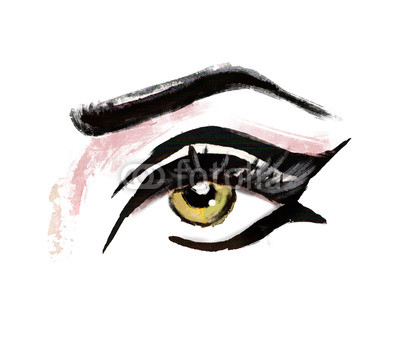 400x350 Hand Drawn Watercolor Eyes Luxurious Eye With Perfectly Shaped