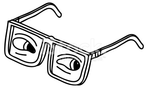 499x296 Eyes In Glasses Drawing Premium Clipart