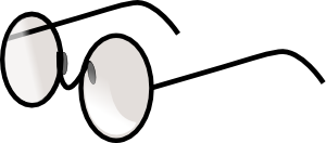 300x132 Round Eye Glasses Clip Art