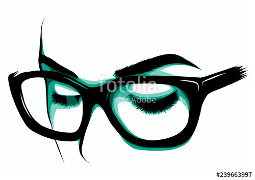 500x354 Woman Eyes With Glasses Stock Image And Royalty Free Vector