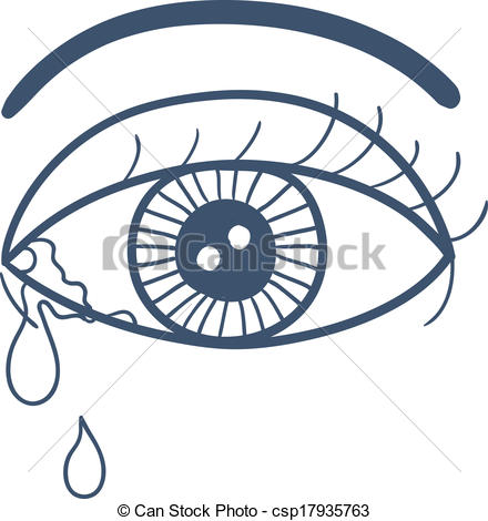 440x470 Crying Eye With Tears Isolated