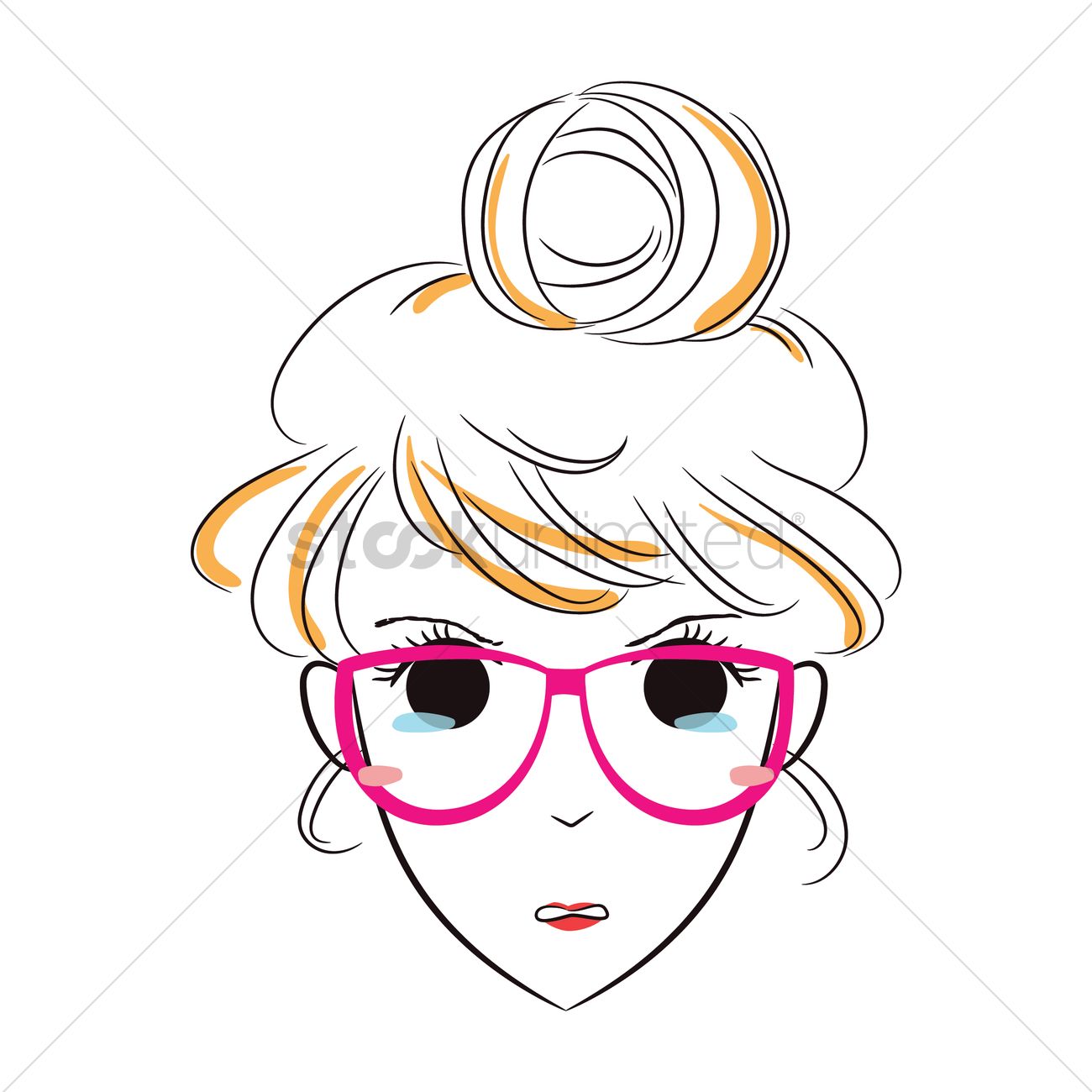 1300x1300 Angry Girl With Tears In Her Eyes Vector Image