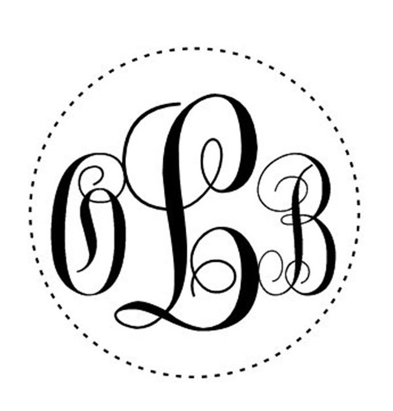 794x831 New Designer Monogram Round Pink Shiny Ez Seal Hand Held Etsy