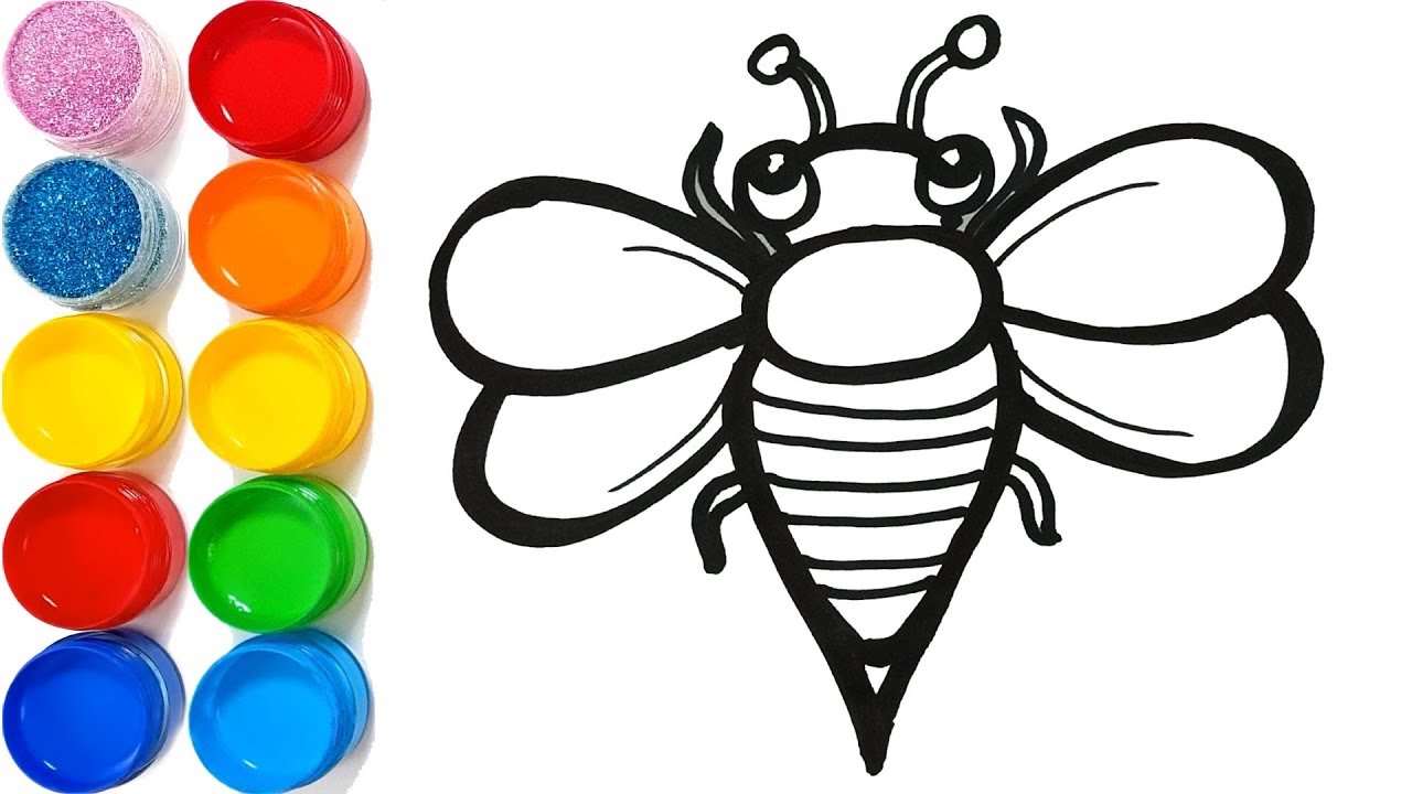 1280x720 Bee Coloring And Drawing For Kids, Toddlers Ez Toy Art