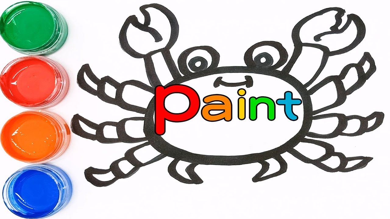 1280x720 Crab Coloring And Drawing For Kids, Toddlers Ez Toy Art