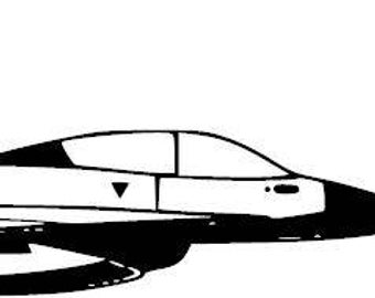 340x270 F Jet Head On Vinyl Decal Etsy