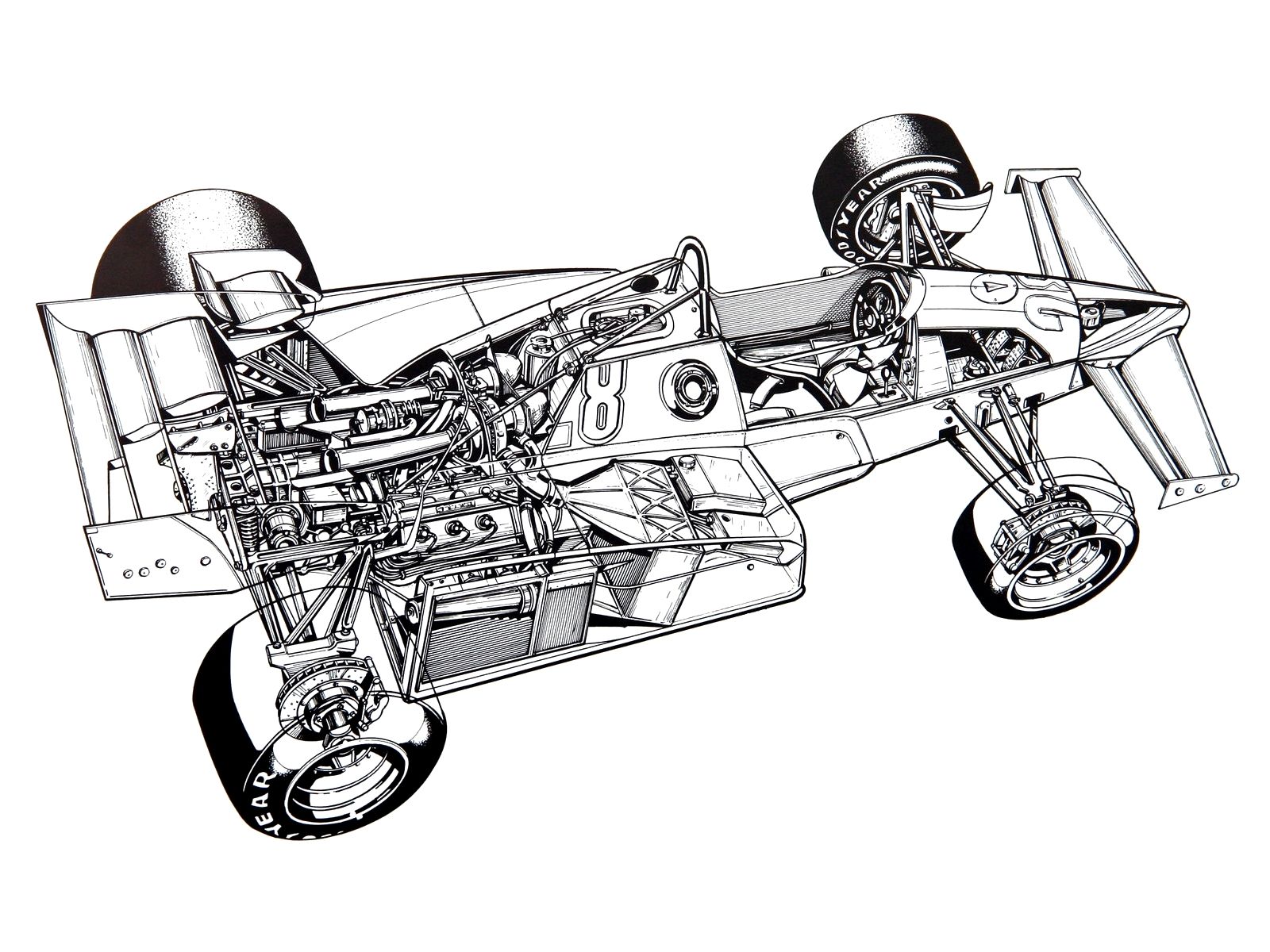 1600x1200 Ferrari Formula Cutaway Drawings The Car Build Index