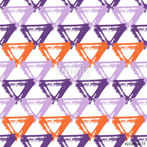 500x500 Vector Seamless Pattern With Brush Stripes And Triangle Blue