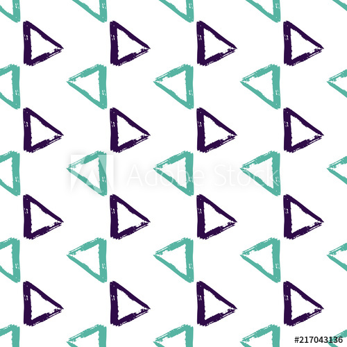 500x500 Vector Seamless Pattern With Brush Stripes And Triangle Violet