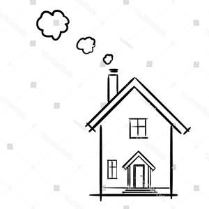 300x300 stock photo cartoon drawing of elementary school building facade