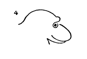 300x204 How To Draw A Monkey Face Step