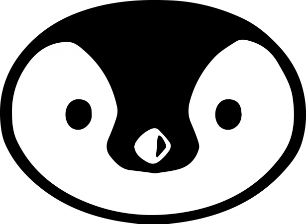 615x451 Penguin Face Drawing Free Stock Photo