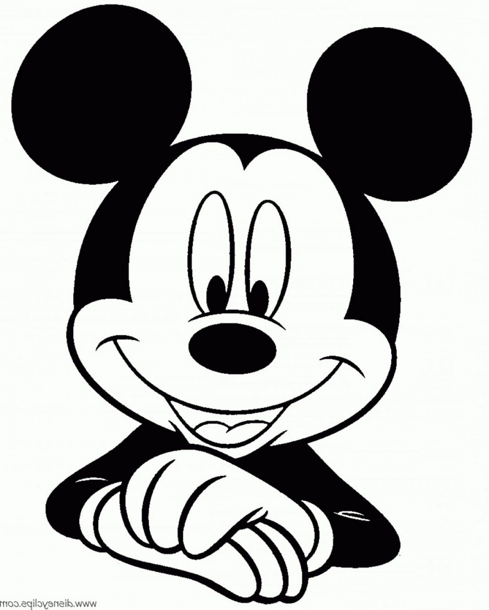 1555x1939 Mickey Mouse Face Clipart Black And White
