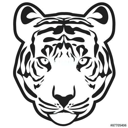 500x500 Tiger Outline Clip Art Library Face Drawing Easy