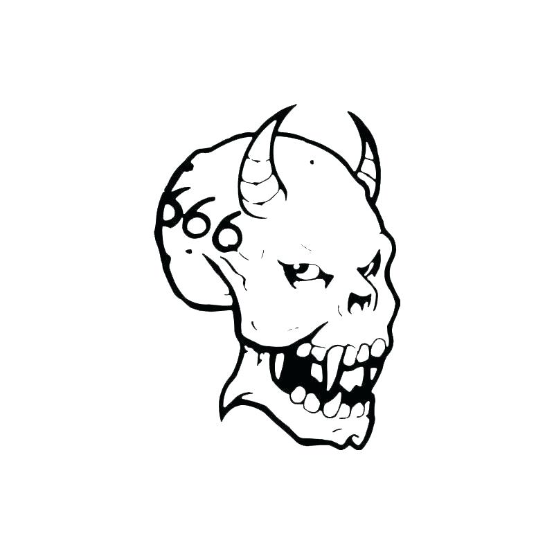 800x800 Devil Face Drawing