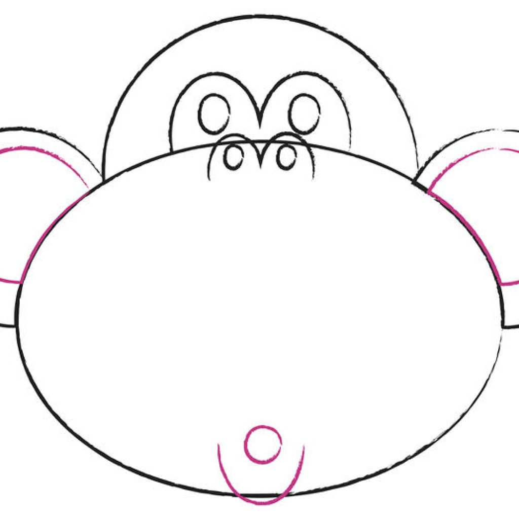 1024x1024 Monkey Face Drawing Music Notes Clipart House Clipart Online