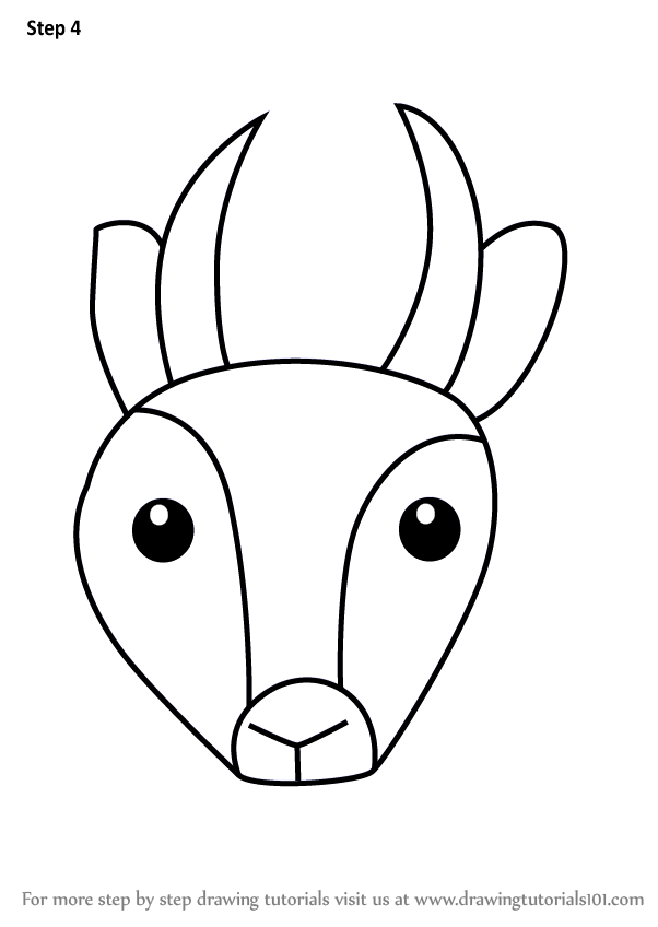 602x848 Learn How To Draw An Antelope Face For Kids