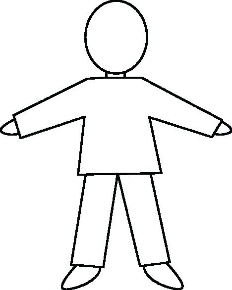 468x586 Child Outline Body Template Clipart