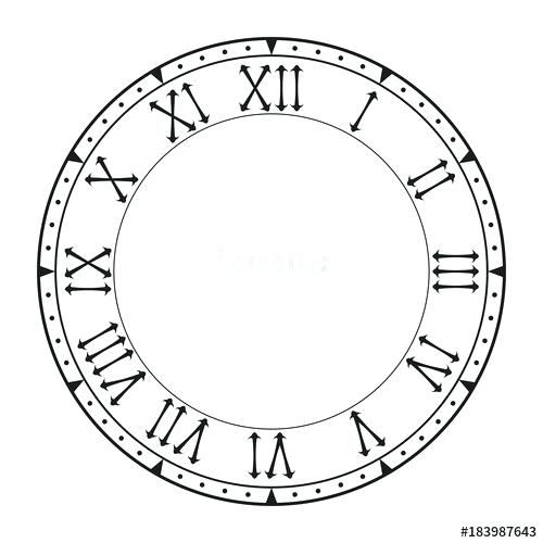 500x500 clock dial template