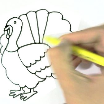 336x336 Easy Turkey Face Drawing Hand Art A Tutorial Cute For Kids I