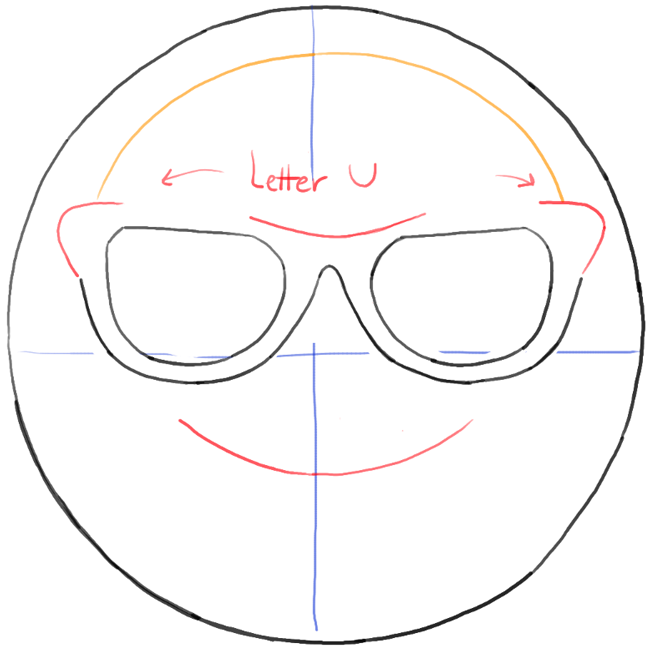 650x651 How To Draw Sunglasses Emoji Face With Easy Steps Tutorial How