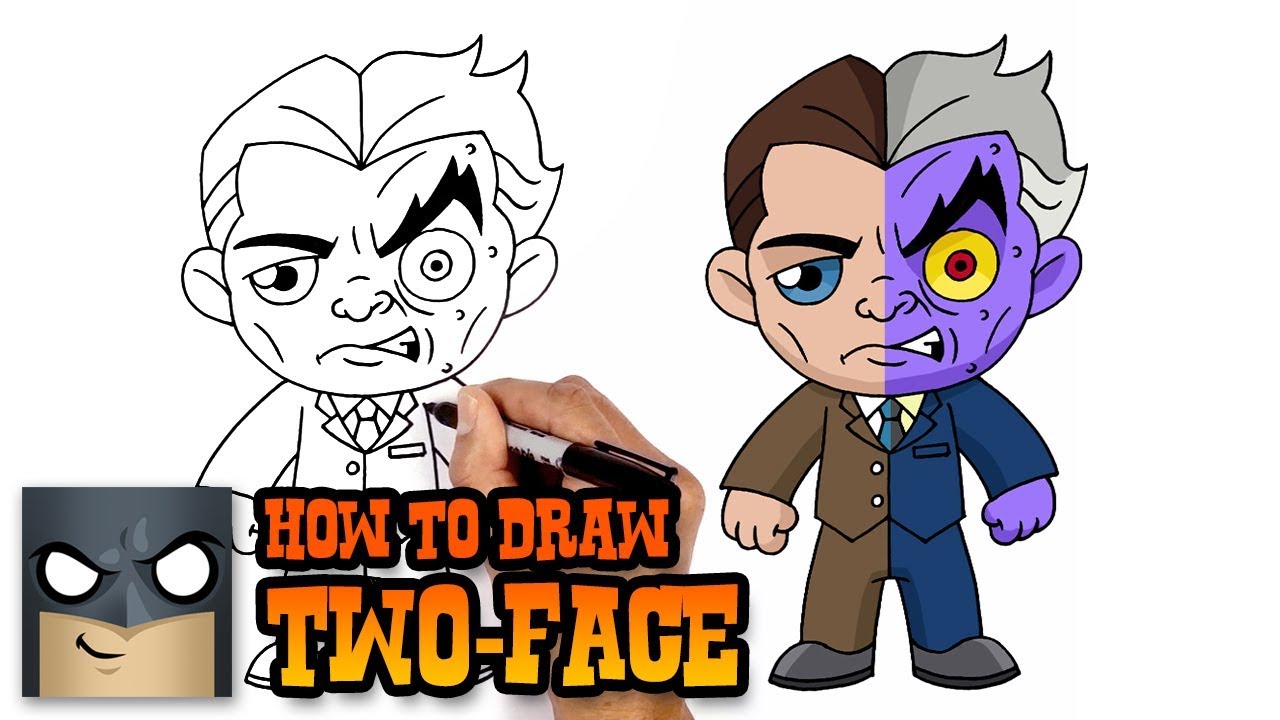 1280x720 How To Draw Two Face Art Tutorial