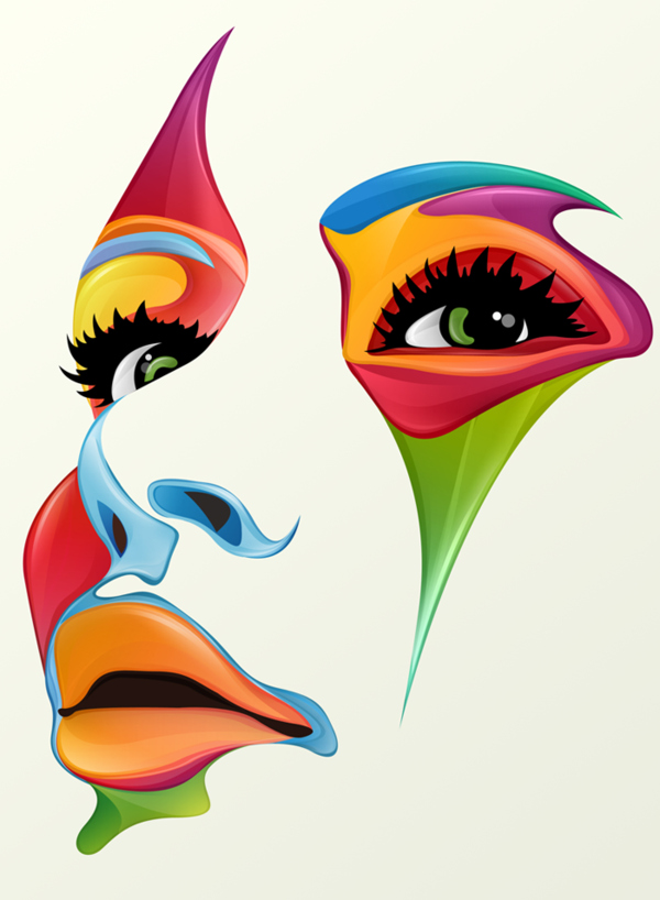 600x818 Art Colours Drawing Face Girl Favim Com