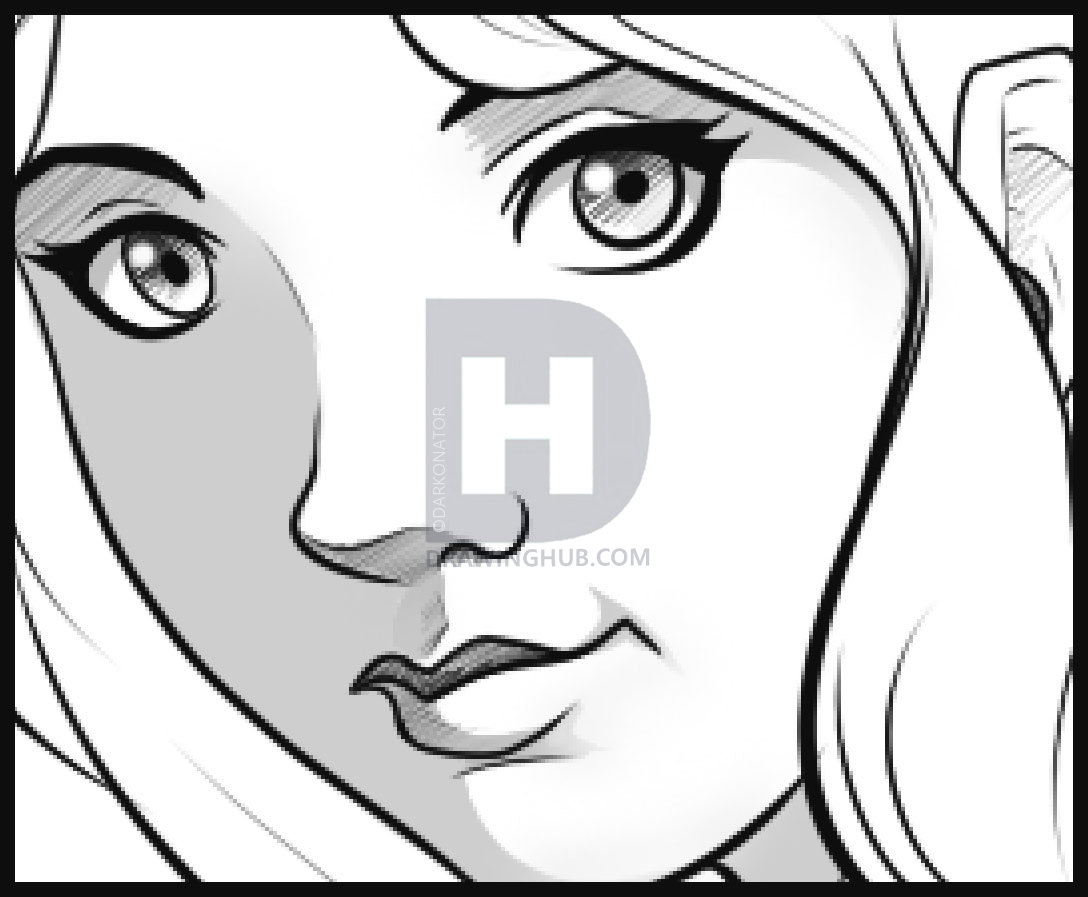 1088x897 Easy Sketches Of Faces Step