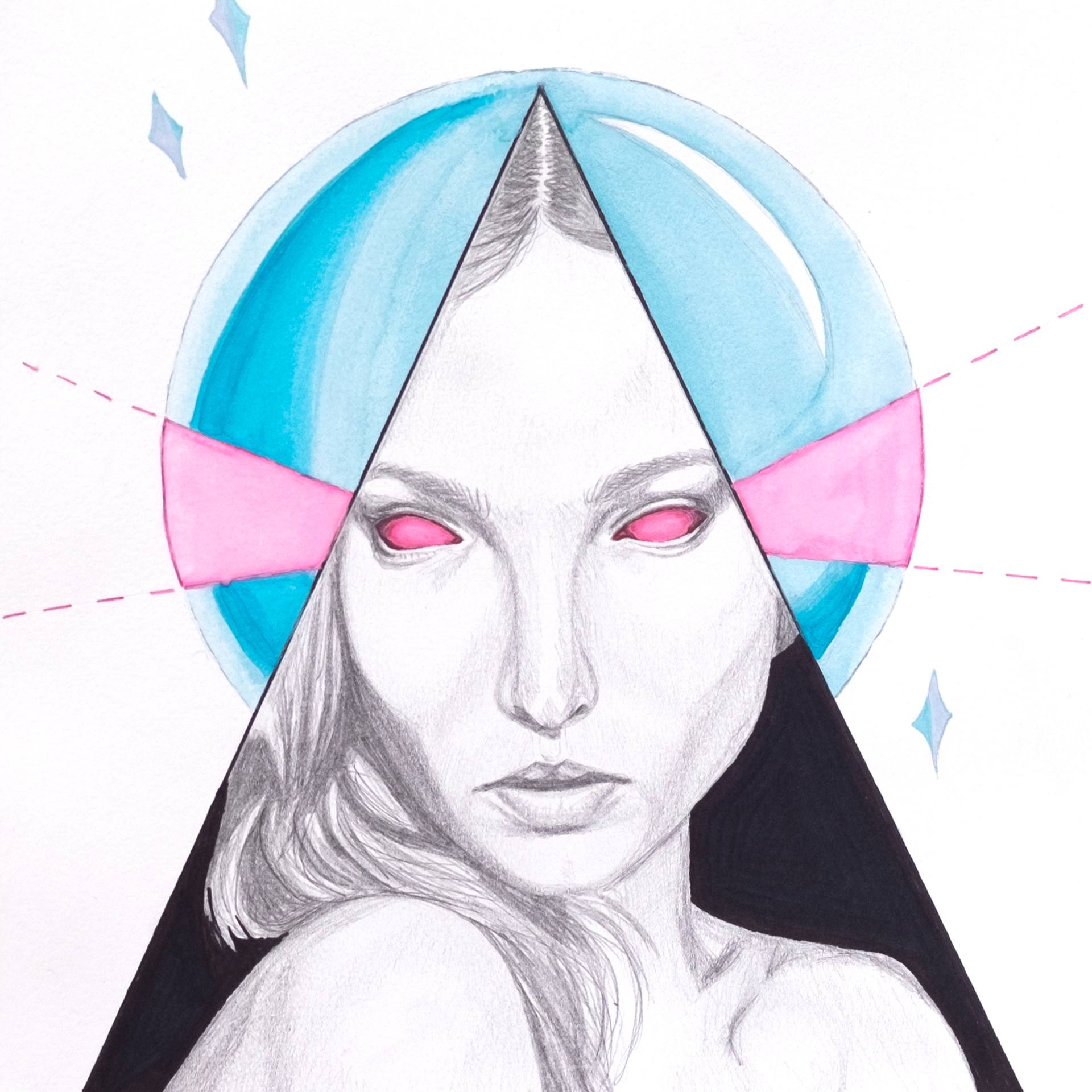 1920x1920 Crystal Gazer Drawing