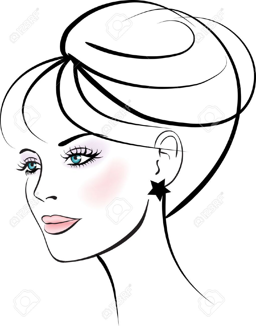 1020x1300 Face Lineart Portrait For Free Download
