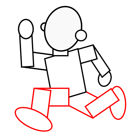 450x450 Drawing A Cartoon Running Man