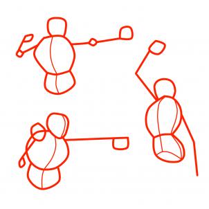 302x302 How To Draw Action Poses, Step