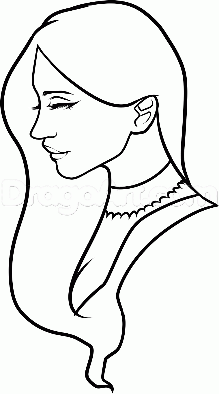 759x1364 How To Draw A Face Profile, Step