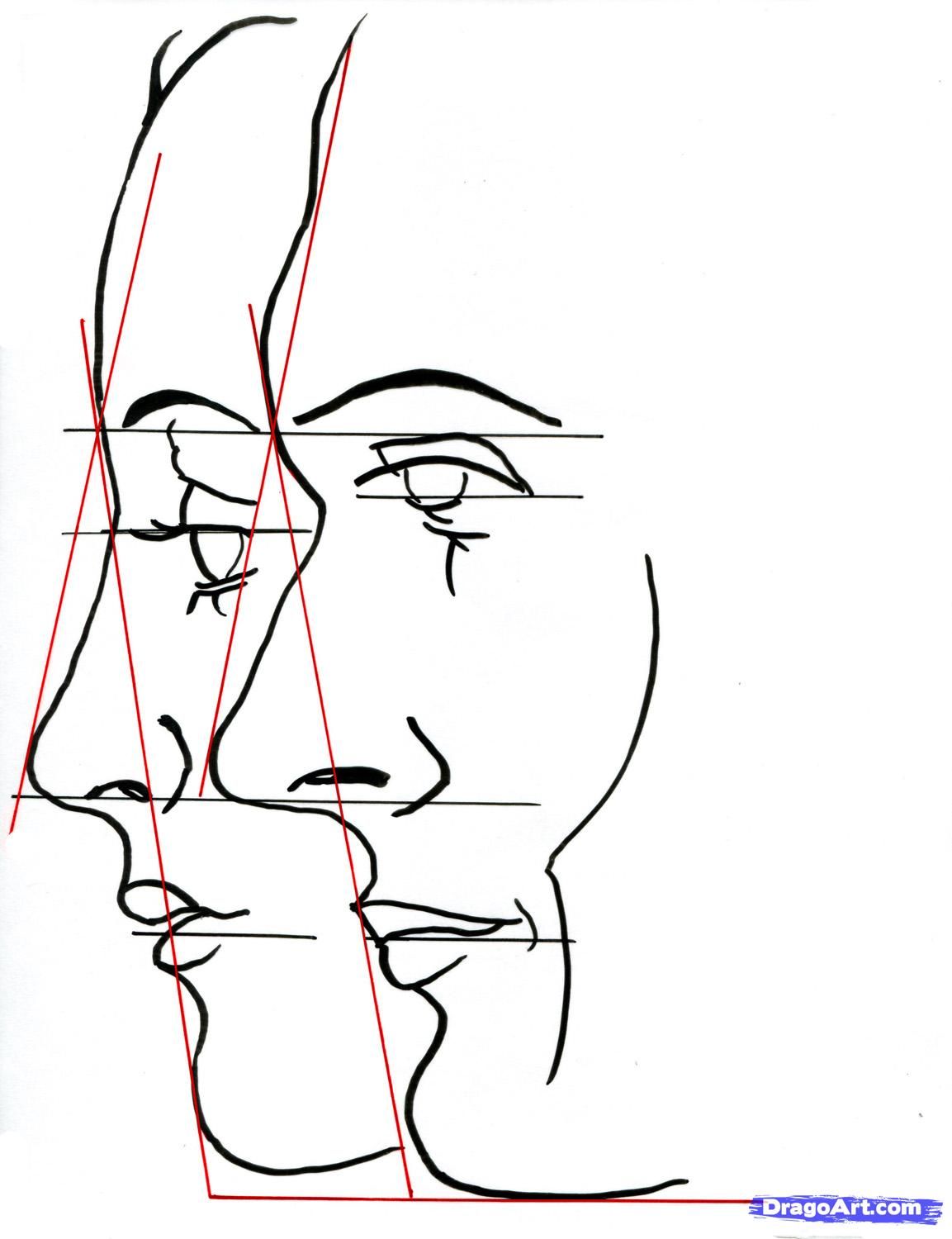 1153x1500 How To Draw A Face Profile Faces To Draw Draw, Drawing